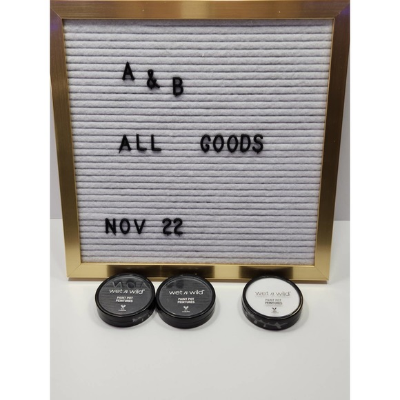 Lot of 3 - Wet n Wild Paint Pot Peintures- 2 black, 1 white - Picture 6 of 6